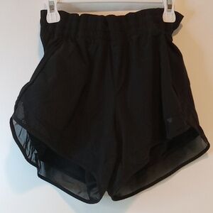 Athleta Mesh Racer Run Short 4" Shorts Women's Sz XS Running Exercise Black EUC!
